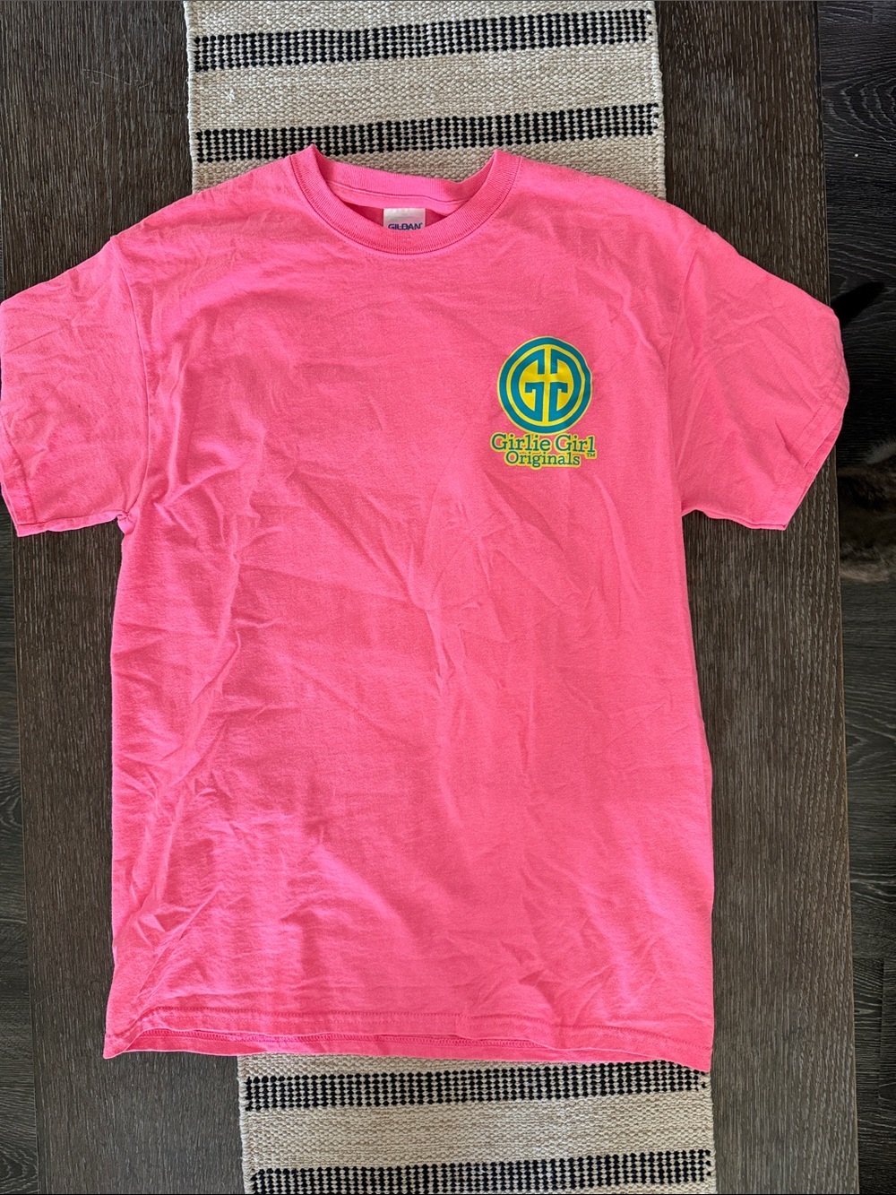 Girlie Girl Neon Pink Flamingo Short Sleeve Tee